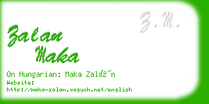 zalan maka business card